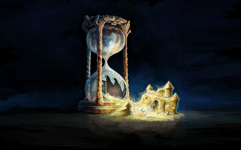 Hourglass with Castle