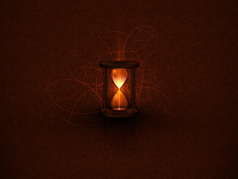 Hourglass with Glowing Sand — Brown