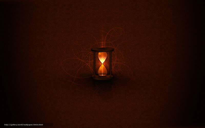 hourglass with glowing sand