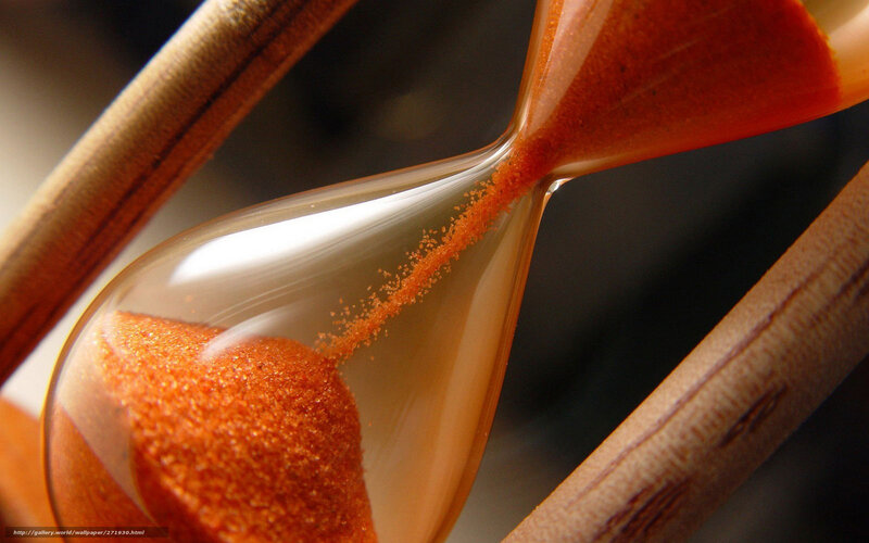 Hourglass with Sand — Orange, Dramatic, Photograph