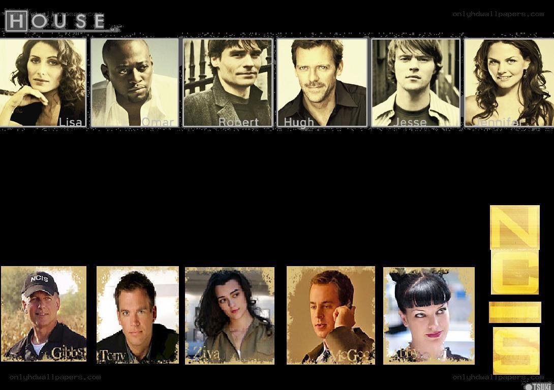 House and NCIS cast collage