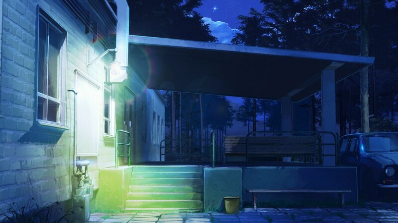 House at Night — Blue