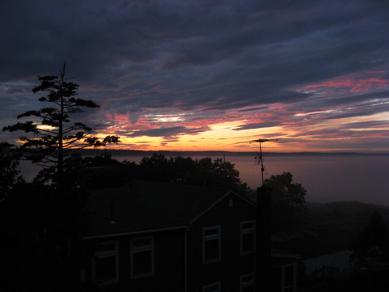 House at Sunset — Purple, Dramatic
