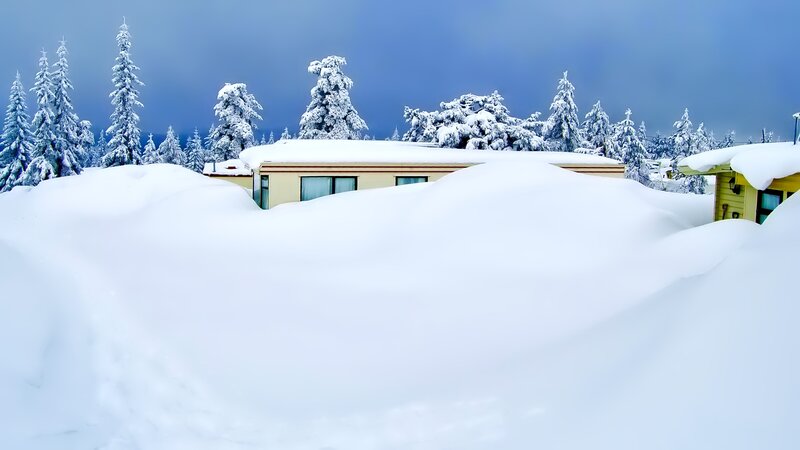 House Buried in Snow