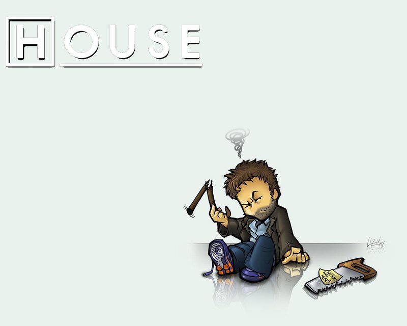 House character with tools
