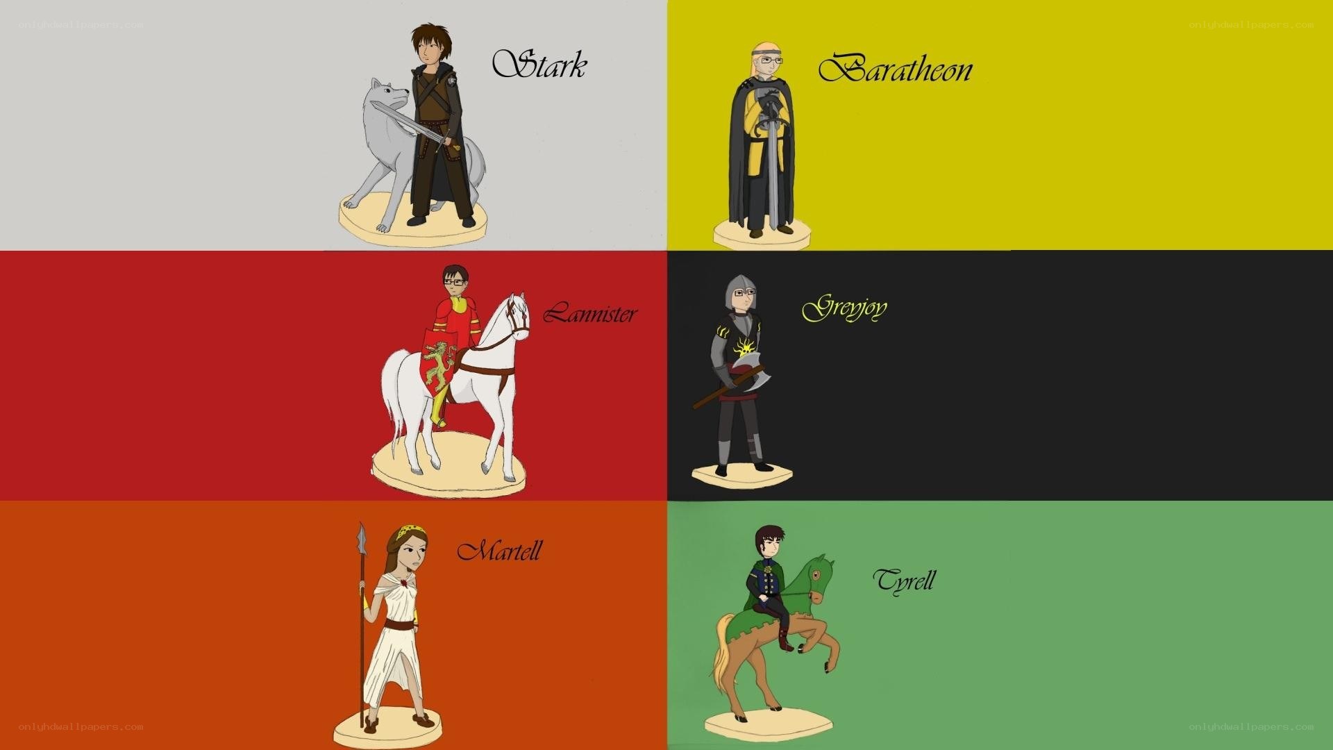 House characters from a fantasy series