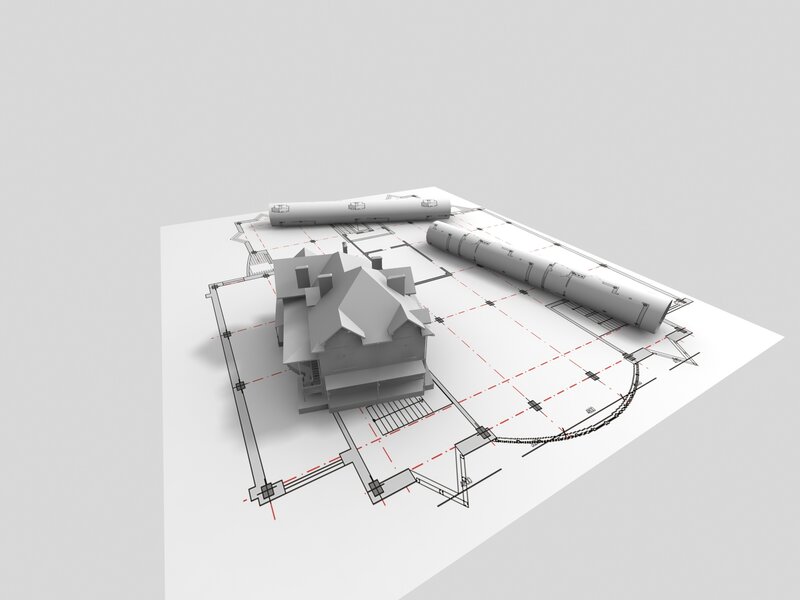House design blueprint model