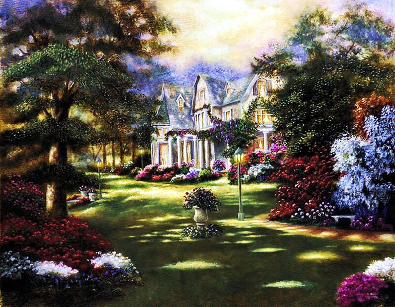 House in Garden — Green