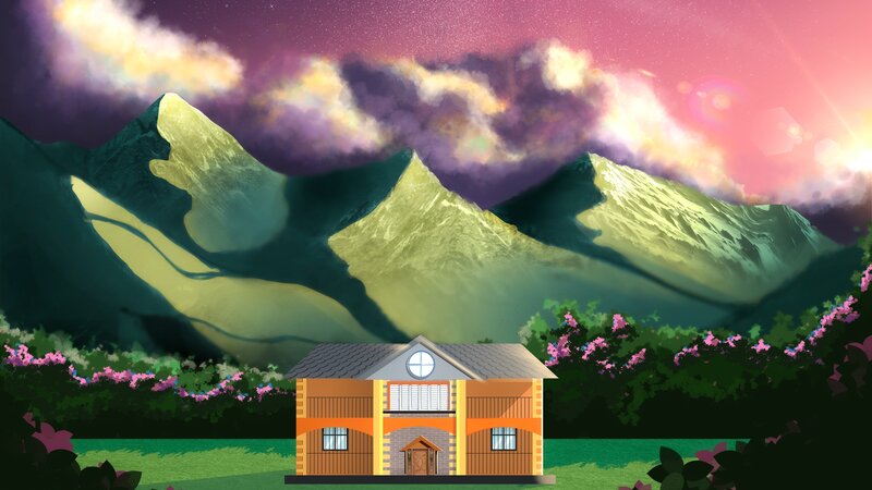House in Mountain Valley — Green