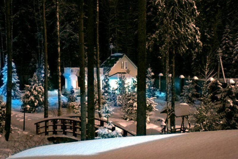 House in Snowy Forest
