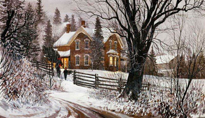 House in Snowy Landscape