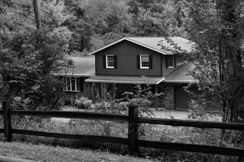 House in Wooded Area