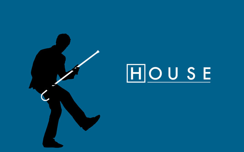 House logo with silhouette