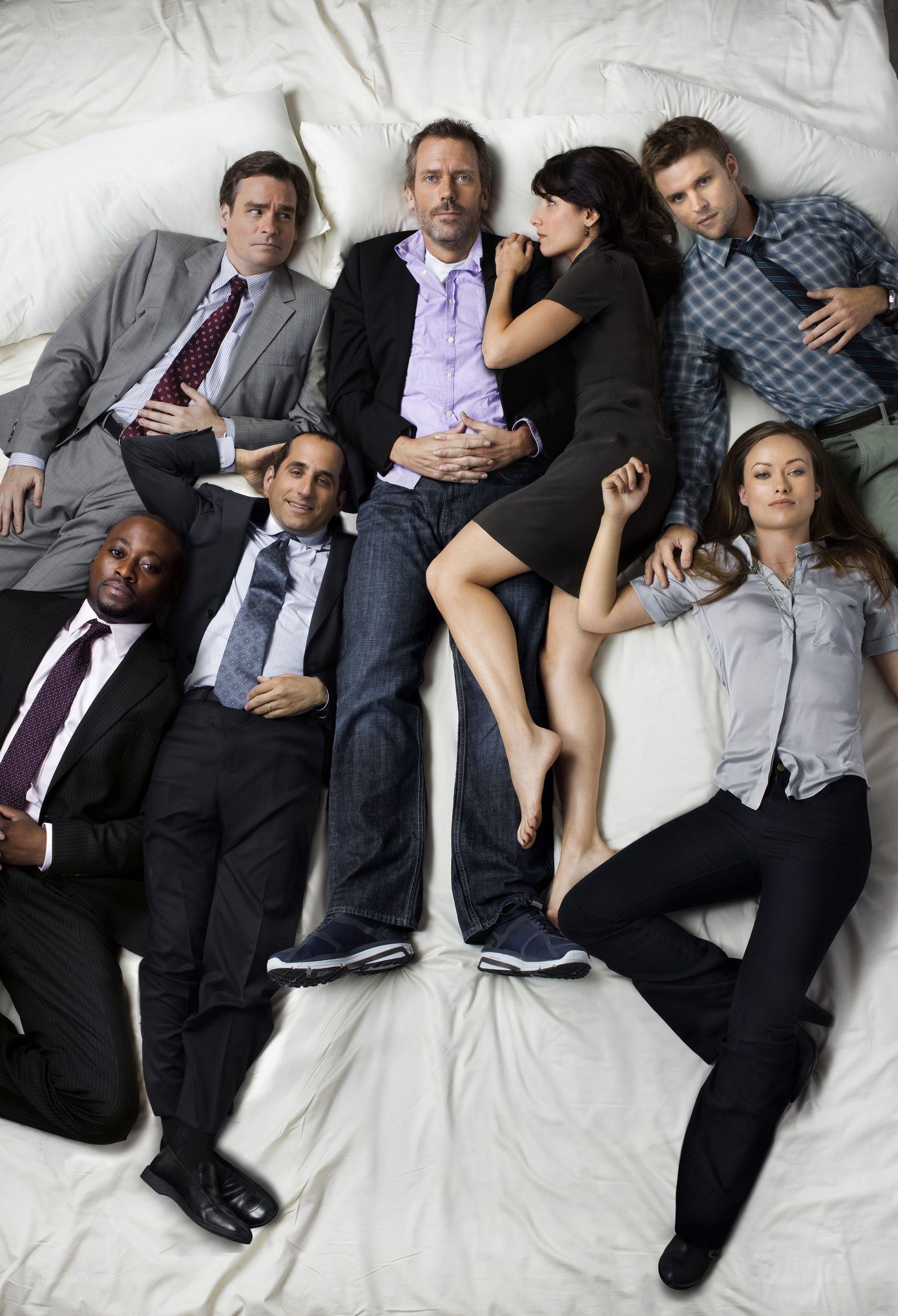 House M.D. cast on bed