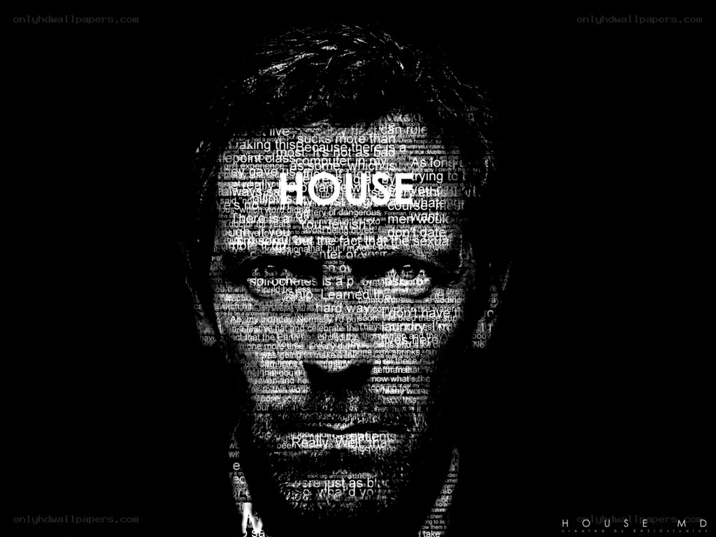 House MD text art portrait