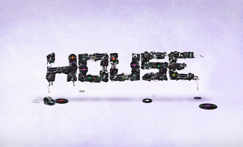 House music word art