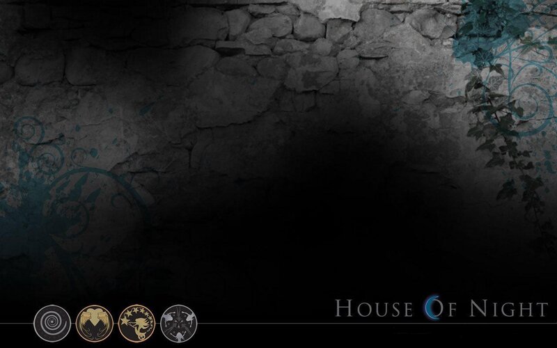 House of Night logo on stone wall