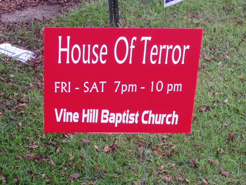 House of Terror sign