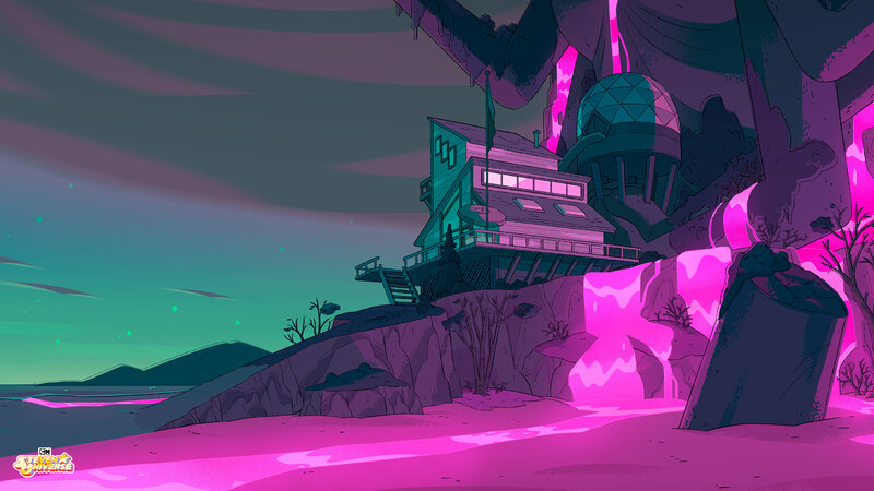 House on a Cliff — Pink
