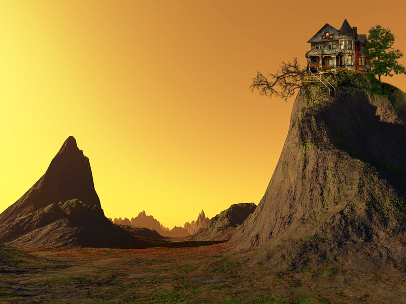 House on a Cliff — Yellow