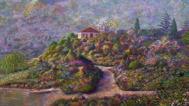 House on a colorful hillside