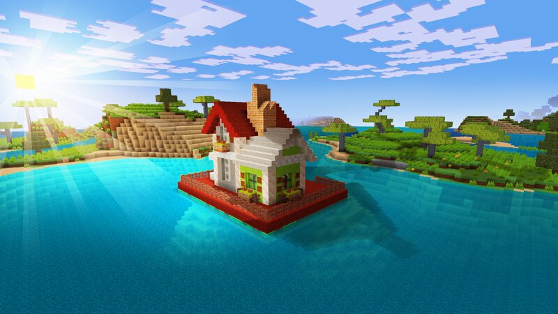 House on a Floating Island — Blue