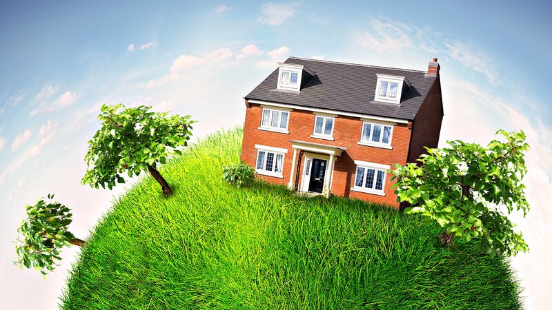 House on a green hill