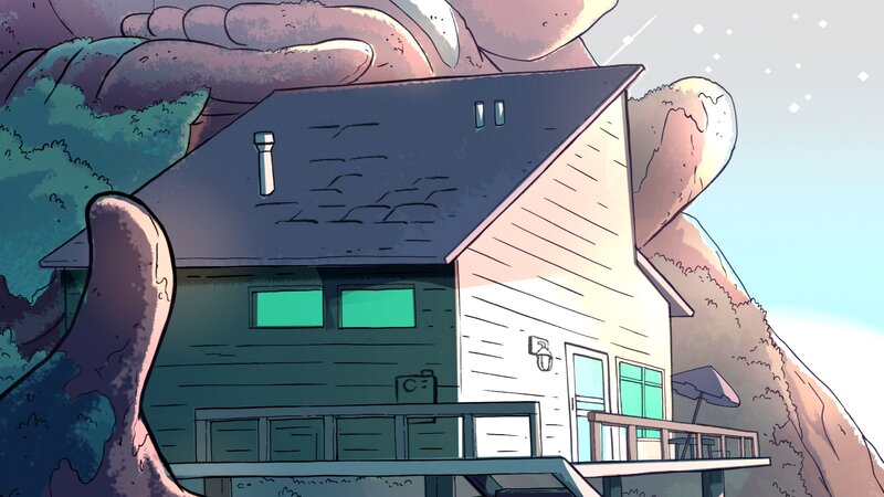 House on a Hill — Blue, Serene