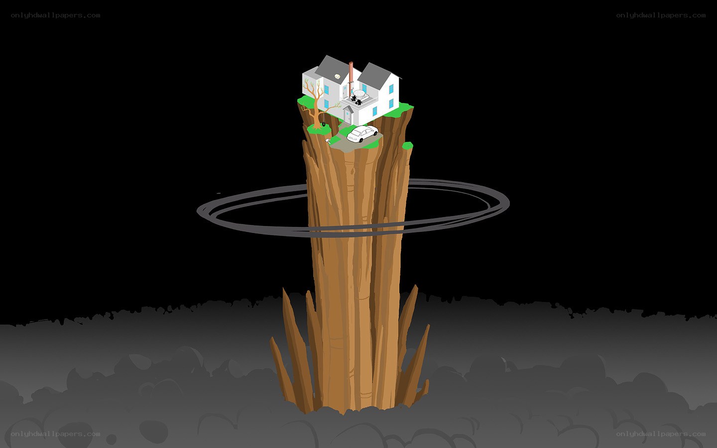 House on a stump
