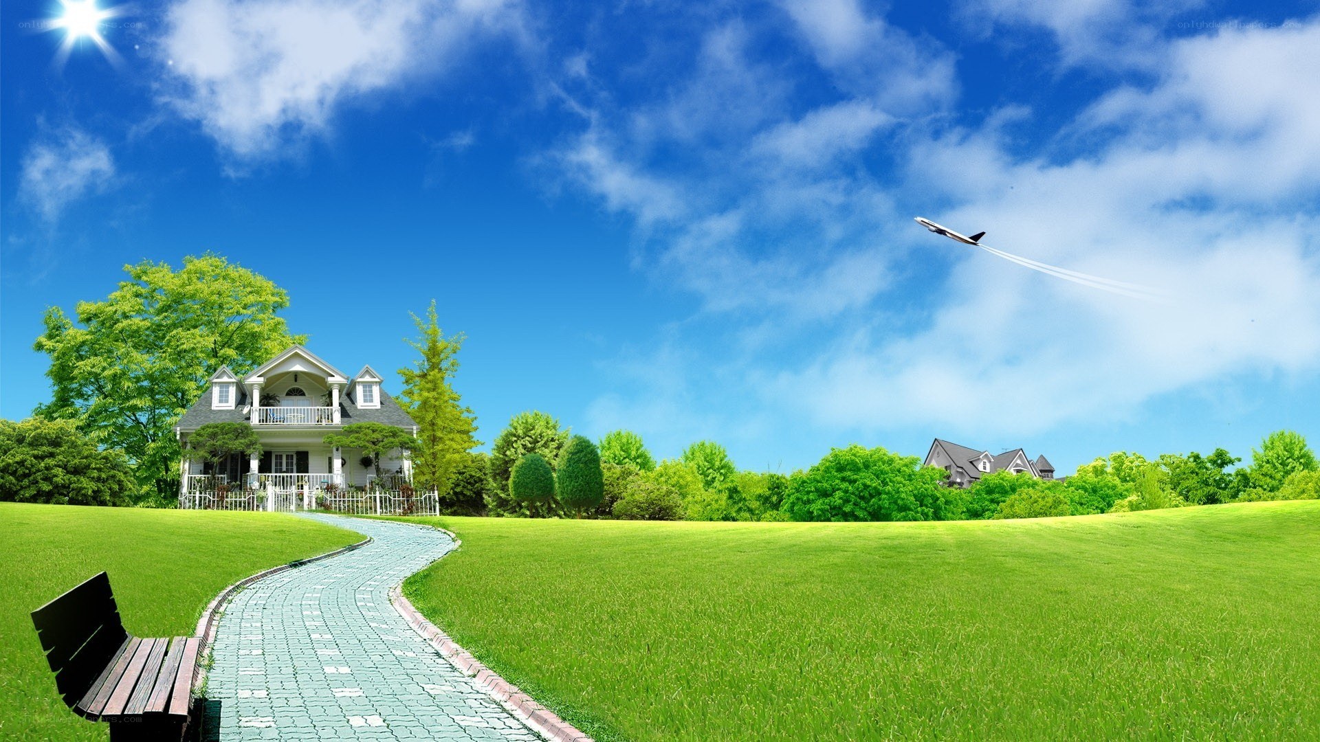 House on a sunny day