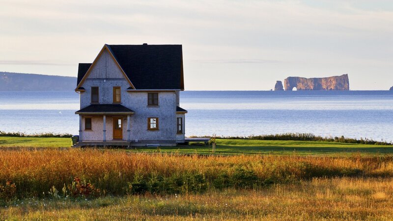 House on Coastal Field