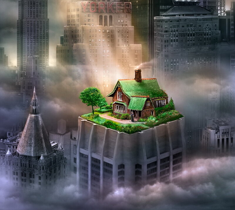 House on Floating Island — Green