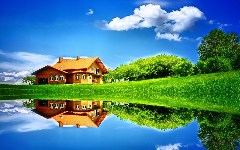 House on Grassy Hill — Blue