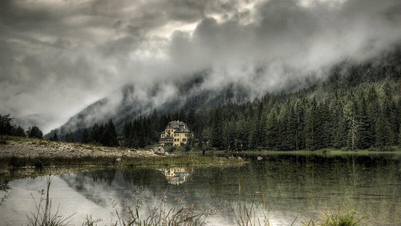 House on Lake Shore — Gray