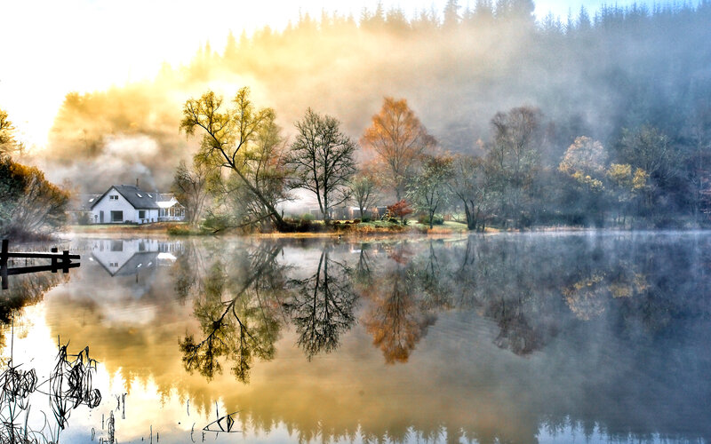 House on Lake Shore — Yellow