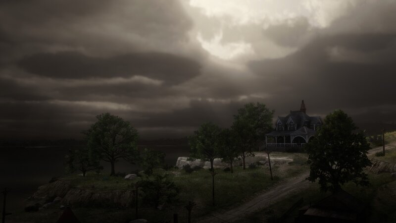 House on Lakeside Cliff