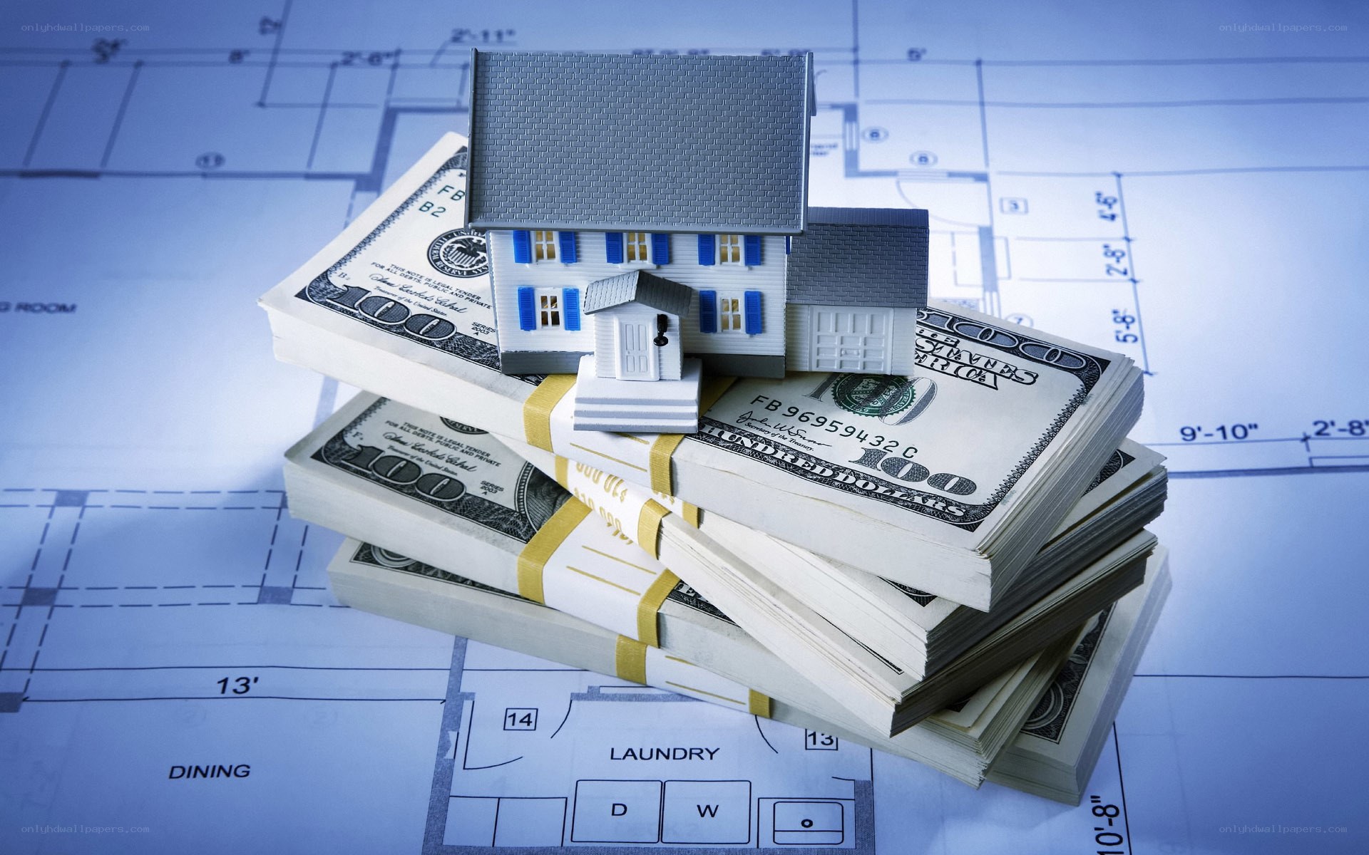 House on money stacks