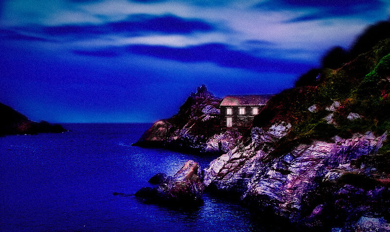 House on Rocky Coast