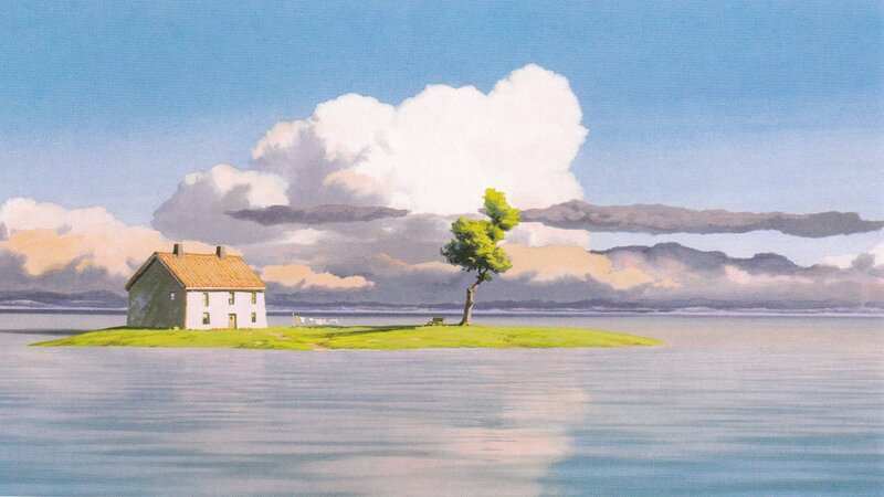 House on Small Island — Blue, Serene