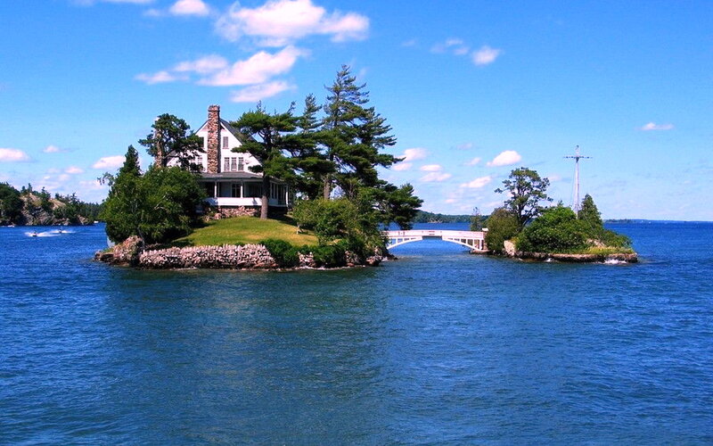 House on Small Island — Blue