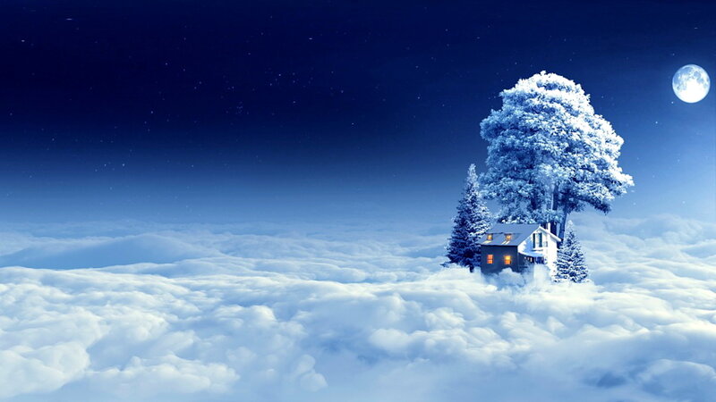 House on Snowy Hill — Blue