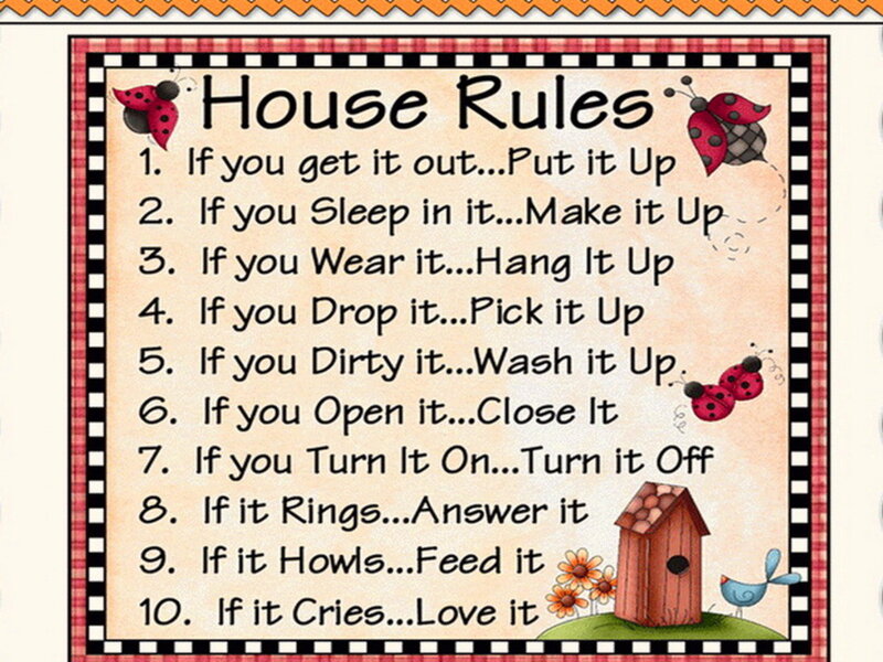 House Rules Poster — Red