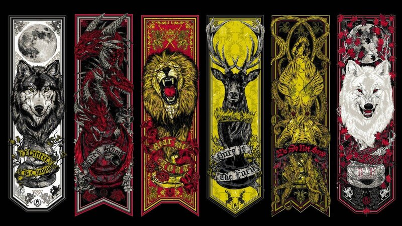 House sigils from Game of Thrones