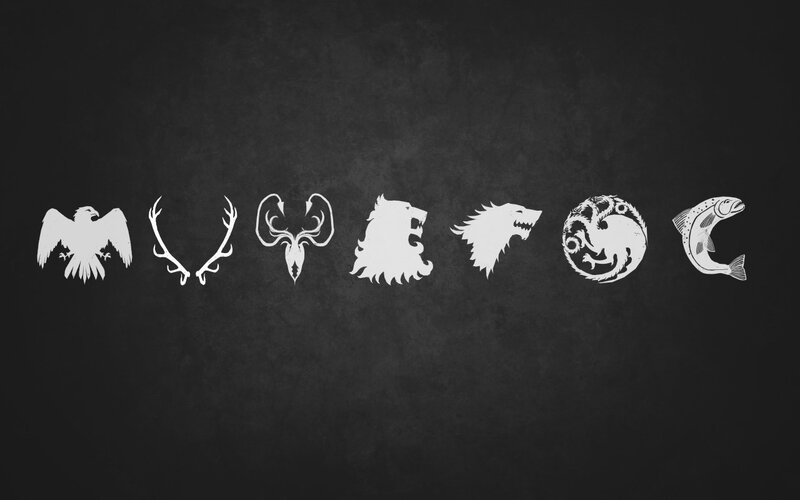 House sigils from Game of Thrones