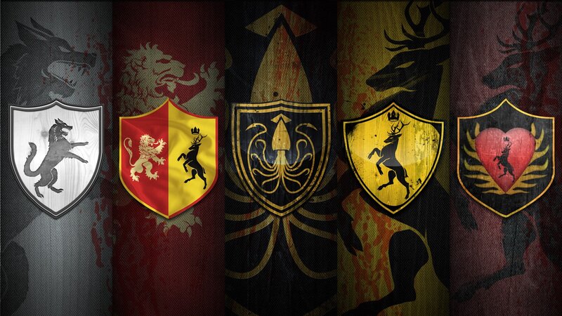 House sigils from Game of Thrones