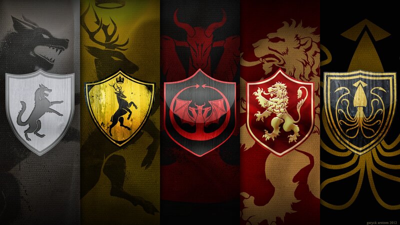 House sigils from Game of Thrones