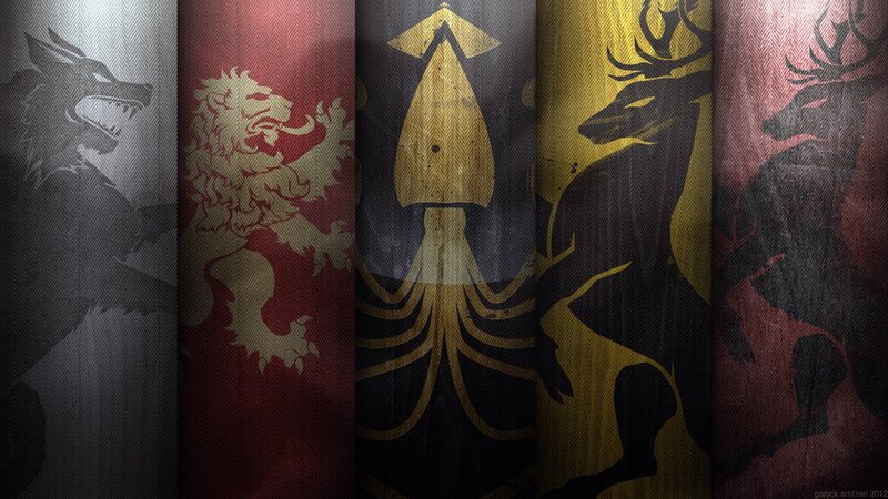 House sigils from Game of Thrones
