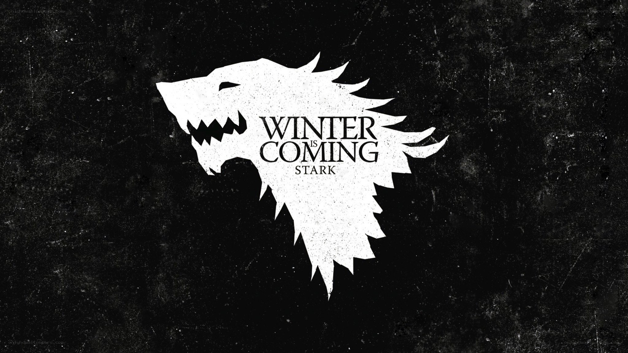 House Stark emblem with tagline