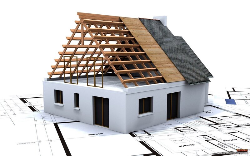 House under construction model