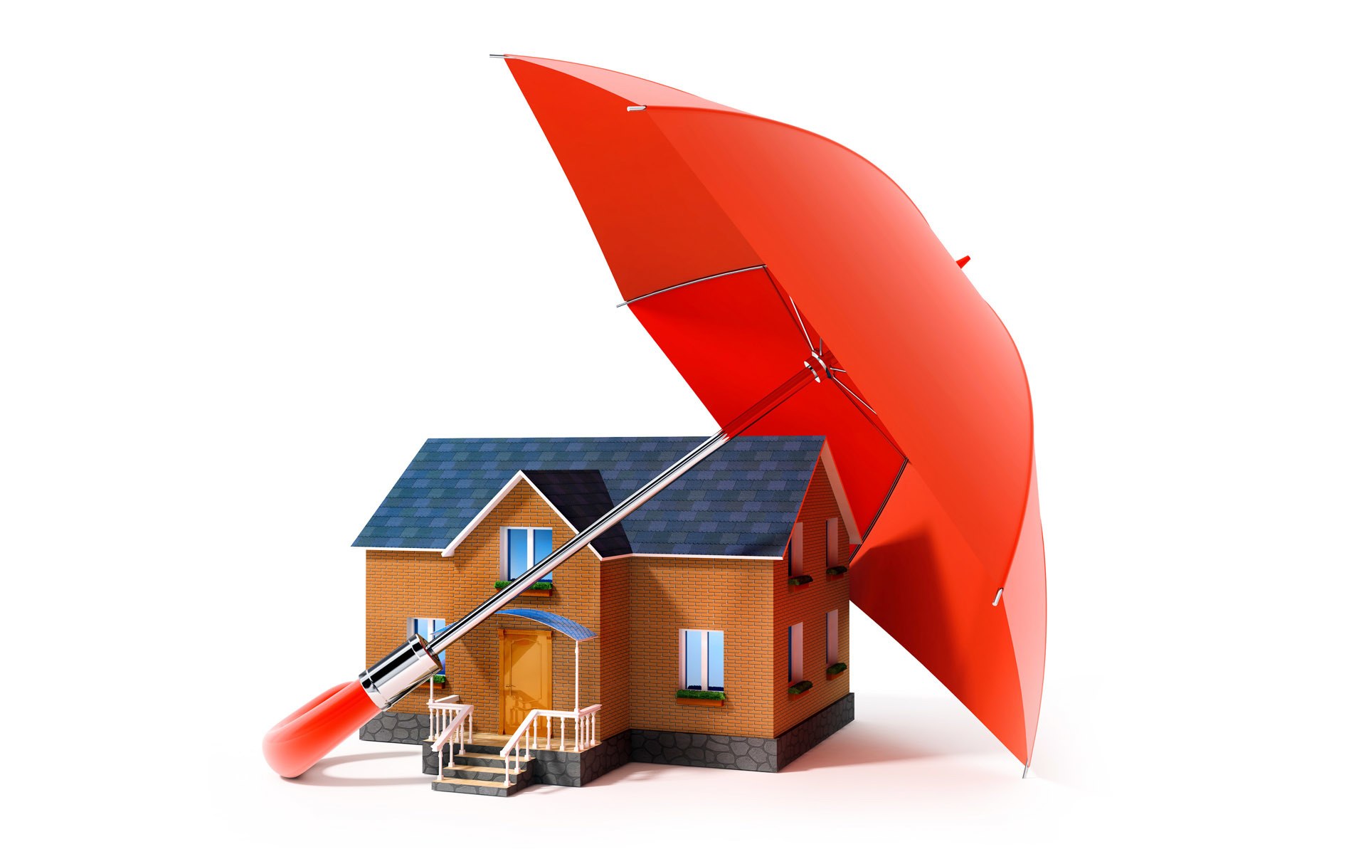 house under umbrella protection